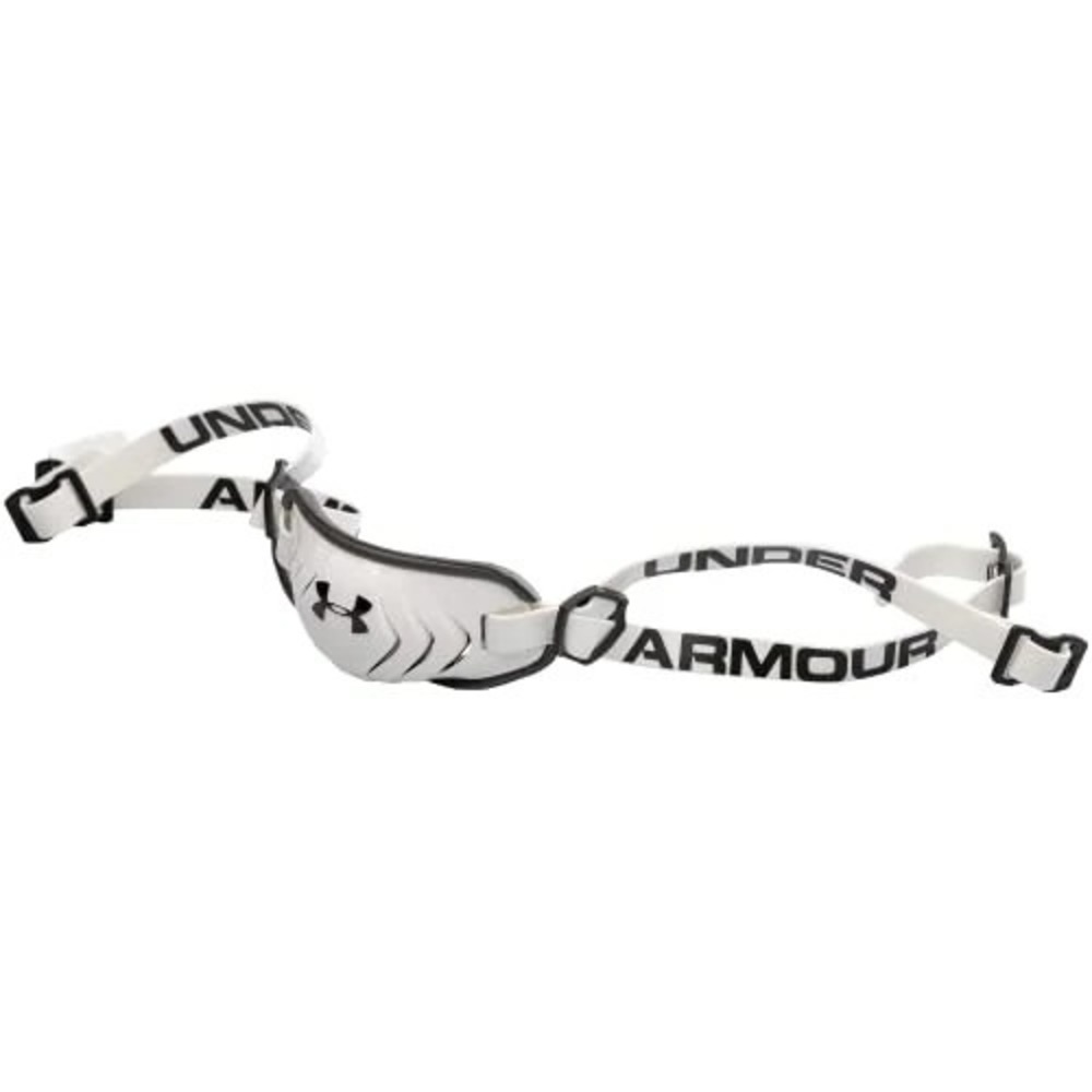 Under Armour Spotlight Football Helmet Chin Strap - White/Black, Adult